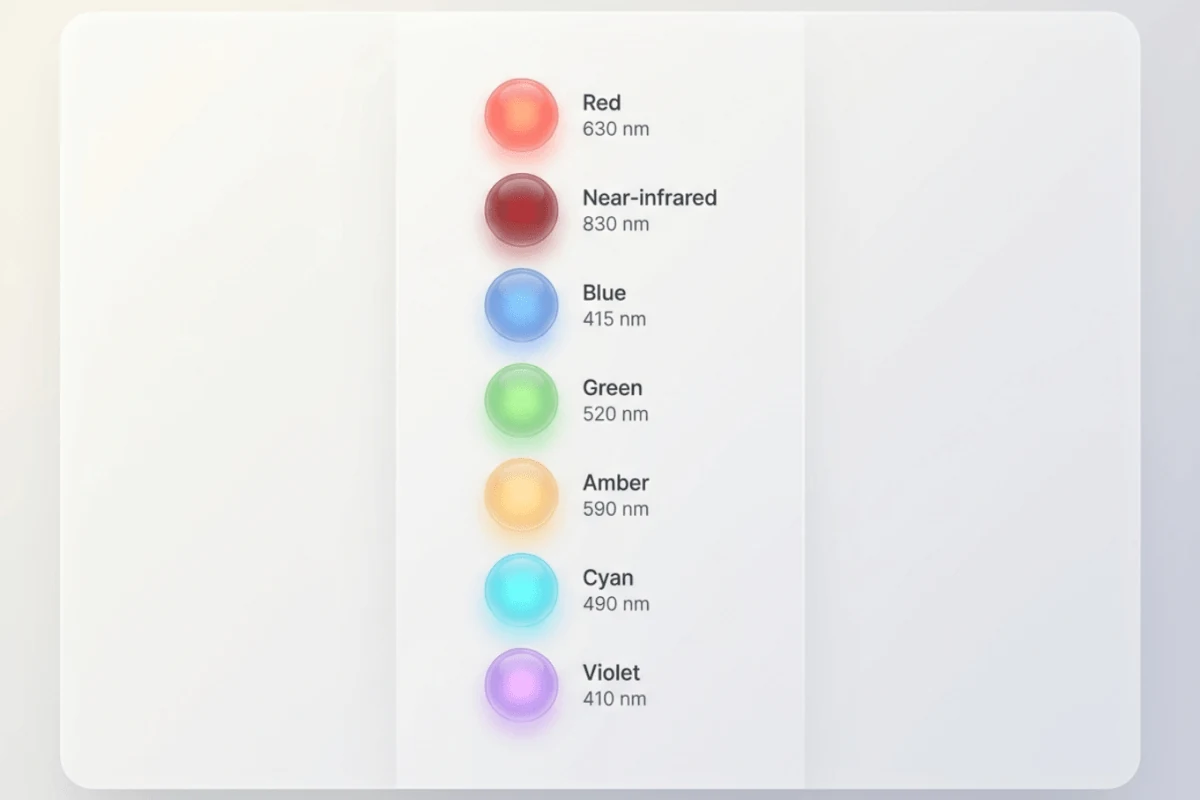 The 7 Color LED Light Therapy Chart: What Each Wavelength Really Does